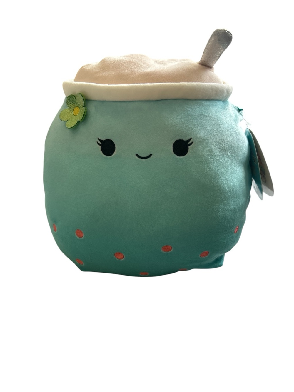 Squishmallows Teal Strawberry Plush with Cream Top and Pink Seeds